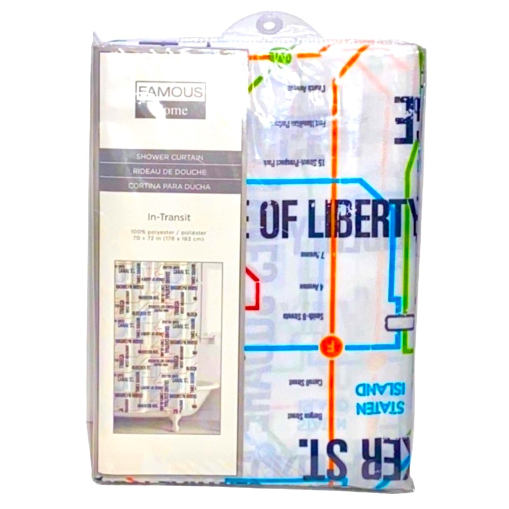 NYC In-Transit • Fabric Shower Curtain • Artistic • Modern • Contemporary - Picture 4 of 8